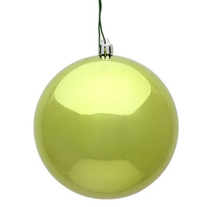  Vickerman N593073DSV 12" Lime Shiny Ball UV Drilled Cap