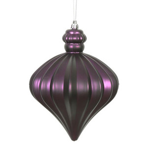 Vickerman N175826D 6" Plum Matte Onion Drop 4/Bg
