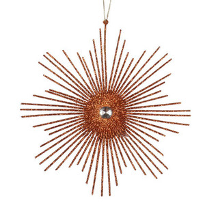  Vickerman M184588 6.5" Copper Glitt Snowflake Burst 6/Bg