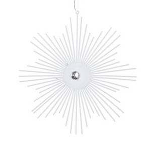 Vickerman M184511 6.5" White Glitt Snowflake Burst 6/Bag