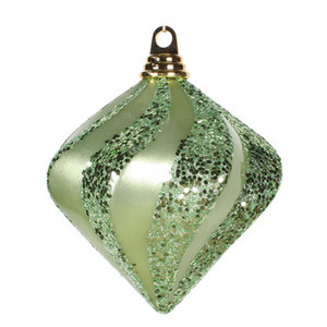 Vickerman M133254 6'' Celadon Candy Glit Swirl Diamond