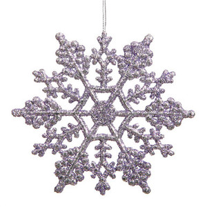 Vickerman M101636 8" Lavender Glitter Snowflake 12/Pvc Box