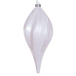 Vickerman N189611DCV 12" White Candy Swirl Drop Drilled UV