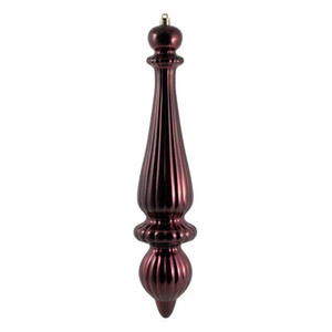 Vickerman N150865DSV 14" Burgundy Shiny Finial Drop UV 2/Bag