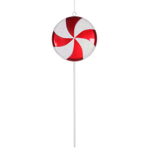Vickerman M152013 17" Red-White Candy Lollipop