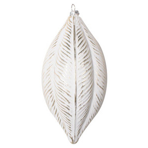 Vickerman MT203038 6" Champagne Feather Christmas Ornament