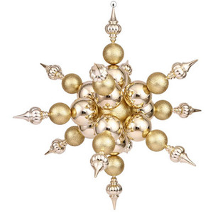 Vickerman N115208 39" Gold Radical Snowflake Shiny/Glitter