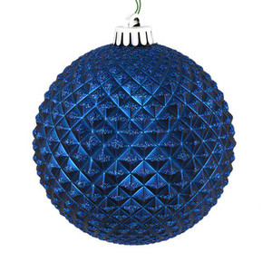 Vickerman N188731D 6" Midnt Blue Durian Glit Ball Drill 4Bg