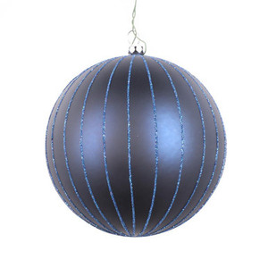 Vickerman MT211731D 5" Midnite Blue Matte Glitter Ball 4/bag