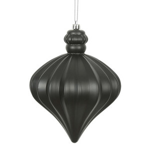 Vickerman N175817D 6" Black Matte Onion Drop 4/Bg