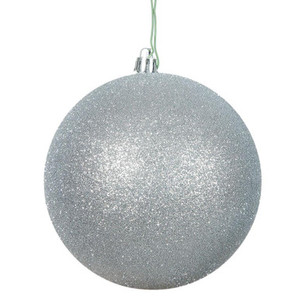Vickerman N590707DG 2.75" Silver Glitter Ball Drilled 12/Bag