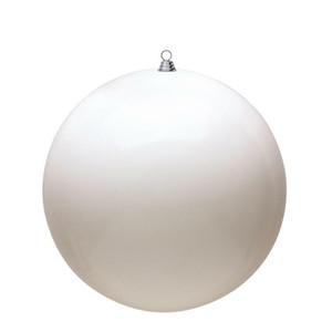 Vickerman N591511DSV 6" White Shiny Ball UV 4/Bag