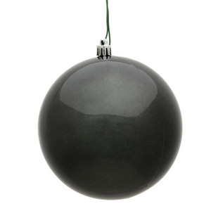 Vickerman N592087DCV 8" Pewter Candy Ball UV Drilled Cap