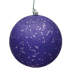 Vickerman N591266DQ 4.75" Purple Sequin Ball Drilled 4/Bag