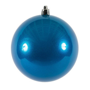 Vickerman N591002DCV 4" Blue Candy Ball UV Drilled 6/Bag