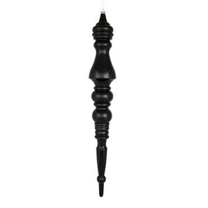  Vickerman N190917D - Black Finial Ornament 