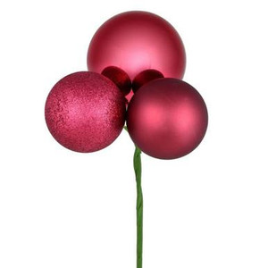  Vickerman N193021 - Berry Red Ball Ornament 