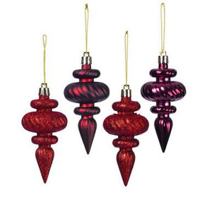  Vickerman N500065 - Burgundy Finial Ornament 