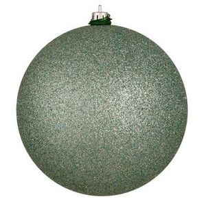 Vickerman N591240DG - Frosty Mint Ball Ornament