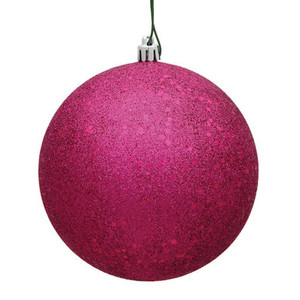 Vickerman N593070DQ 12" Fuchsia Sequin Ball Drilled Cap