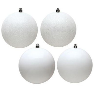  Vickerman N596011A - White Ball Ornament 