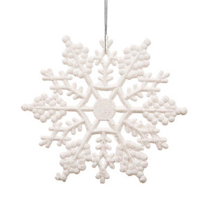 Vickerman M101501 6.25" White Glitter Snowflake 12/Pvc Box