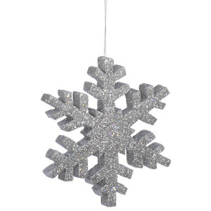  Vickerman L134707 24" Silver Outdoor Glitter Snowflake