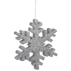  Vickerman L134707 - Silver Snowflake Ornament 
