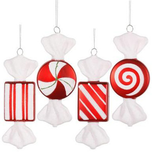  Vickerman O127001 - Red White Candy Ornament 