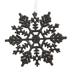  Vickerman M101617 - Black Snowflake Ornament 