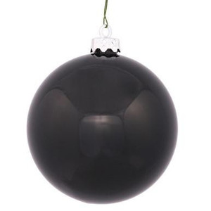 Vickerman N593017DSV - Black Ball Ornament