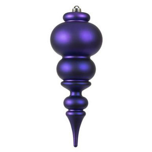 Vickerman N150666DMV - Purple Finial Ornament