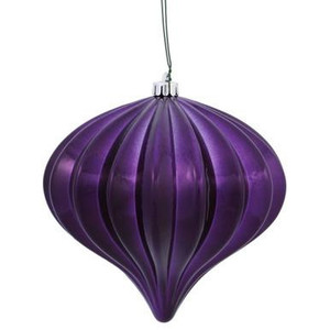 Vickerman N151226DSV - Plum Onion Ornament