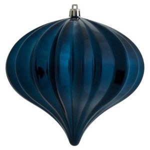 Vickerman N151231DSV - Midnight Blue Onion Ornament