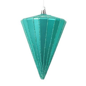  Vickerman MT224342 - Teal Cone Ornament 