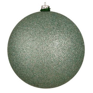 Vickerman N593040DG - Frosty Mint Ball Ornament