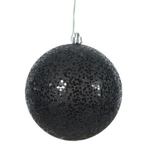  Vickerman N591217DQ - Black Ball Ornament 