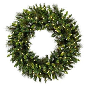 Vickerman 60" Green Mixed Pine Artificial Wreath with LED Lights - Vickerman G193761LED 