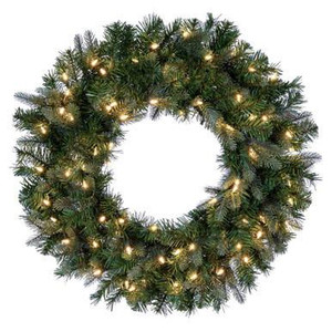 Vickerman 30" Green Artificial Wreath with LED Lights - Vickerman K224331LED