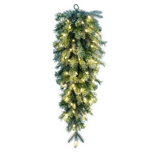 Vickerman 36" Green Artificial Teardrop with LED Lights - Vickerman K224837LED