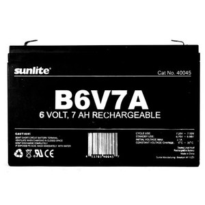 Sunlite 40045-SU - B6V7A 6V Battery Replacement - Rechargeable
