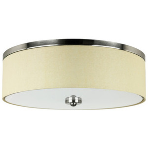 Sunlite 49161-SU Brushed Nickel Drum Ceiling Light Fixture