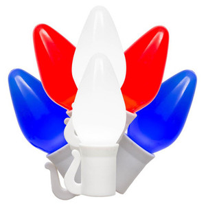  Vickerman X8WC761 16ft C7 25-LED Red-White-Blue Patriotic Light String