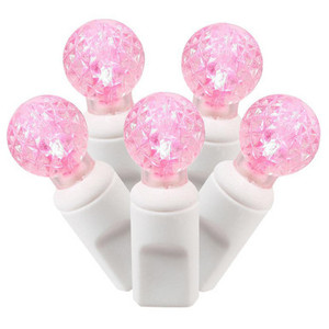  Vickerman X6W9510 25ft G12 50-LED Pink Christmas Light String