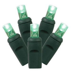 X6G6504PBG Vickerman - 25 ft 50-Light Outdoor Green LED Wide Angle Christmas Light String - Green Wire