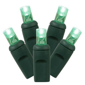 X4G6704TPBG Vickerman - 24 ft 70-Light Outdoor Green LED Wide Angle Christmas Light String - Green Wire