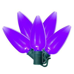 X12GC956 Vickerman - 25 ft 25-Light Outdoor Purple LED C9 Christmas Light String - Green Wire