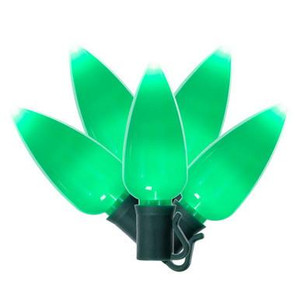  Vickerman X12GC954 - Green LED 25 ft C9 Christmas Lights - Green Wire 