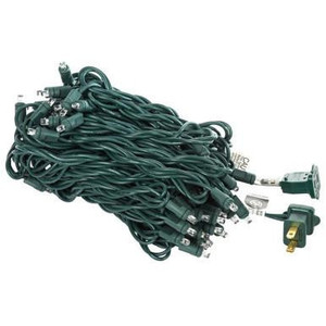  Vickerman X6G2705CSA - Cool White LED 35 ft Wide Angle Christmas Lights - Green Wire 