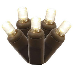 X6B2701CSA Vickerman - 35 ft 70-Light Outdoor Warm White LED Wide Angle Christmas Light String - Brown Wire